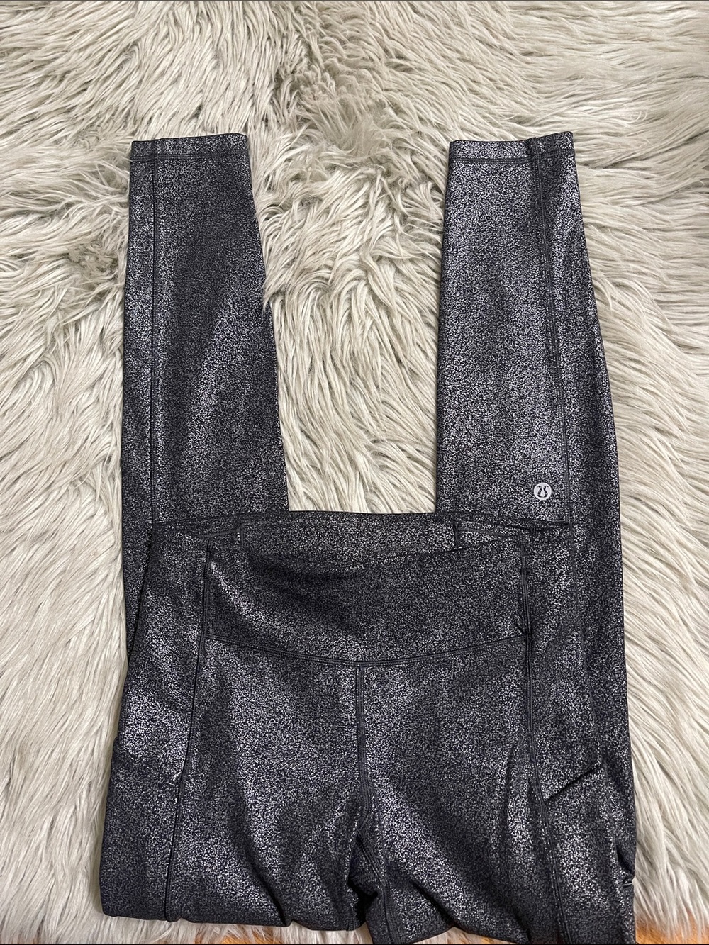 lululemon athletica Metallic Black High-Rise Leggings - Picture 2 of 6